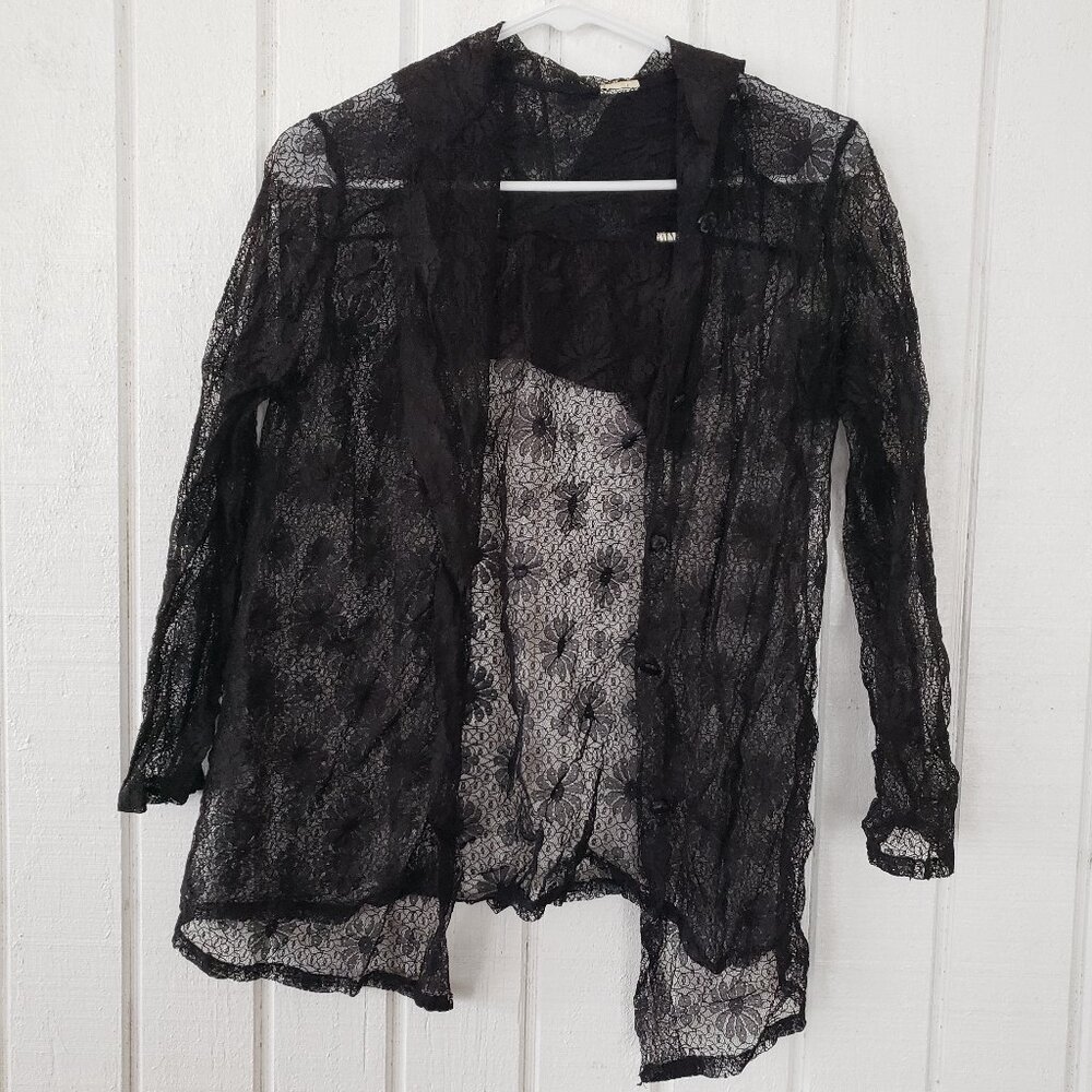 Black Lace Jacket - Med